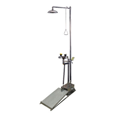 Anti Freeze Large Foot Pedal Eyewash Station Emergency Safety Shower And Eyewash