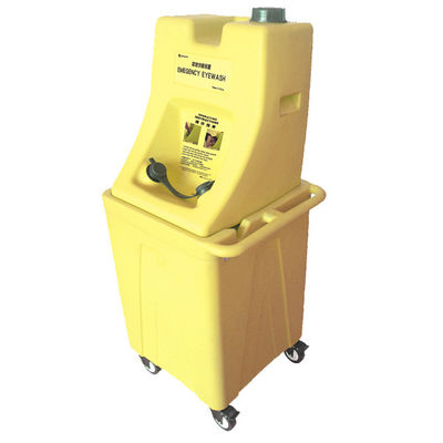 High Density Polyethylene Portable Gravity Fed Eyewash Non Toxic 14 Gallons