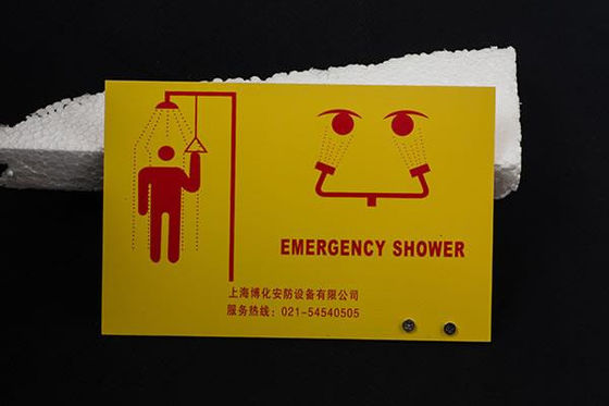ABS Plastic Luminous Identification Plate For Emergency Shower
