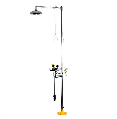 Stainless Steel Freeze Resistant Eyewash Buried Double Pole Emergency Eyewash Shower