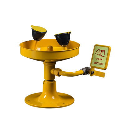 BH35-1011 Yellow Safety Eyewash Station Wall Mounted / Countertop Eyewash