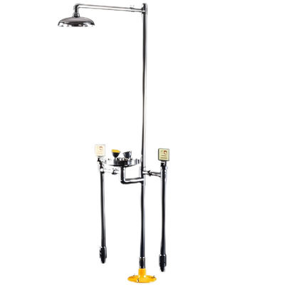 Buried Double Pole Freeze Resistant Eyewash Stainless Steel Eye Wash And Emergency Shower