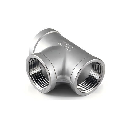 1.2 Inch Diameter Inlet Outlet Water Tee 304 / 316 Stainless Steel HW-15