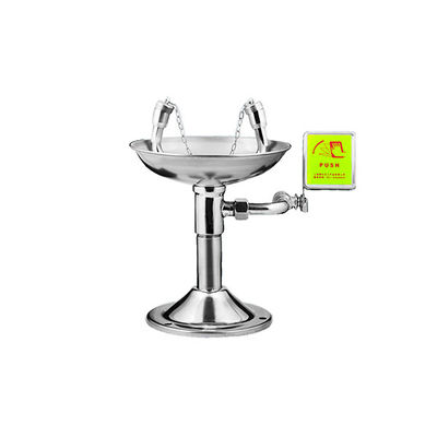 Standard Version Countertop Eyewash Station Stainless Steel Push Handle Valve Type