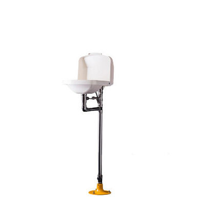 Standard Version Vertical Eyewash Station With White Linkage Flip Flop