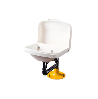 Compact Countertop Stainless Steel Eyewash With White Linkage BH35-2011